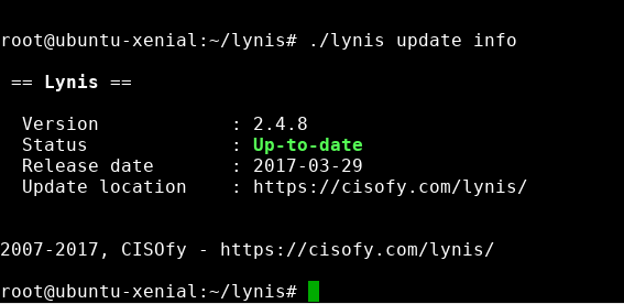 Lynis-update